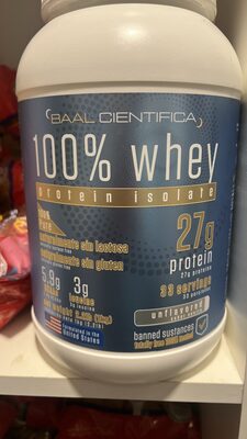 BAAL CIENTIFICA 100% whey protein isolate