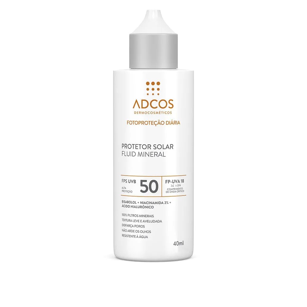 Protetor Solar Fluid Mineral Adcos 40ml Fps50